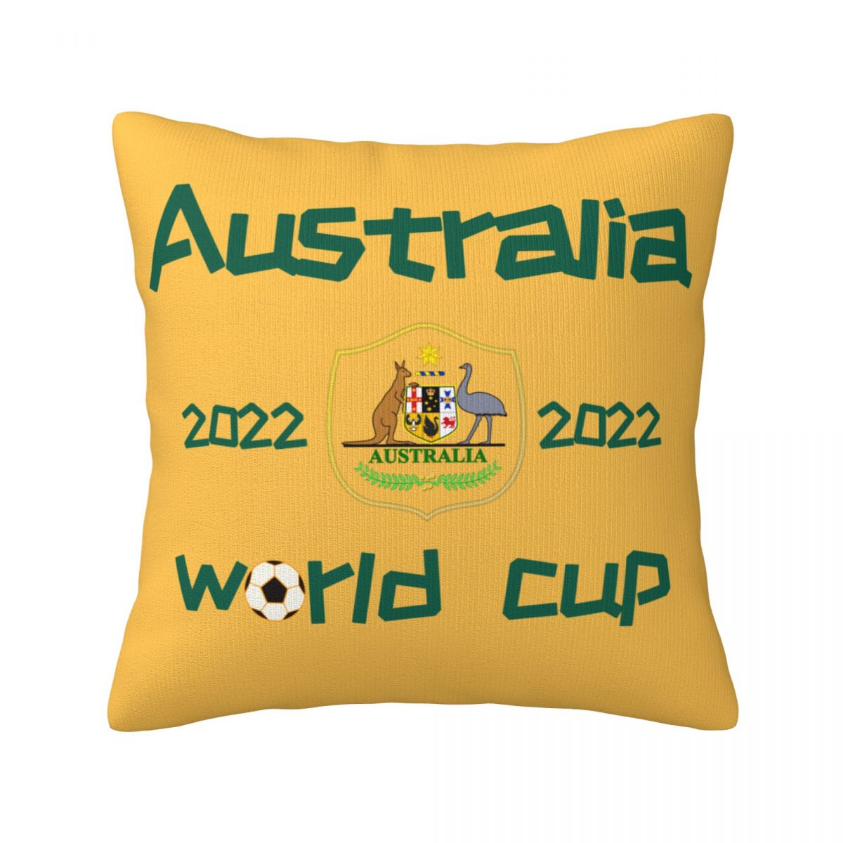 Australia 2022 World Cup Team Logo Short Plush Cushion for Home Decor