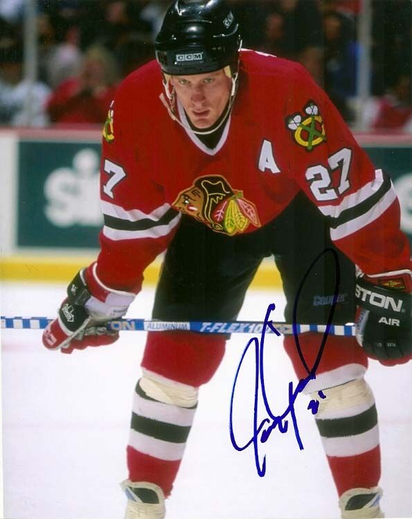 JEREMY ROENICK SIGNED CHICAGO BLACKHAWKS 8x10 Photo Poster painting #2 Autograph