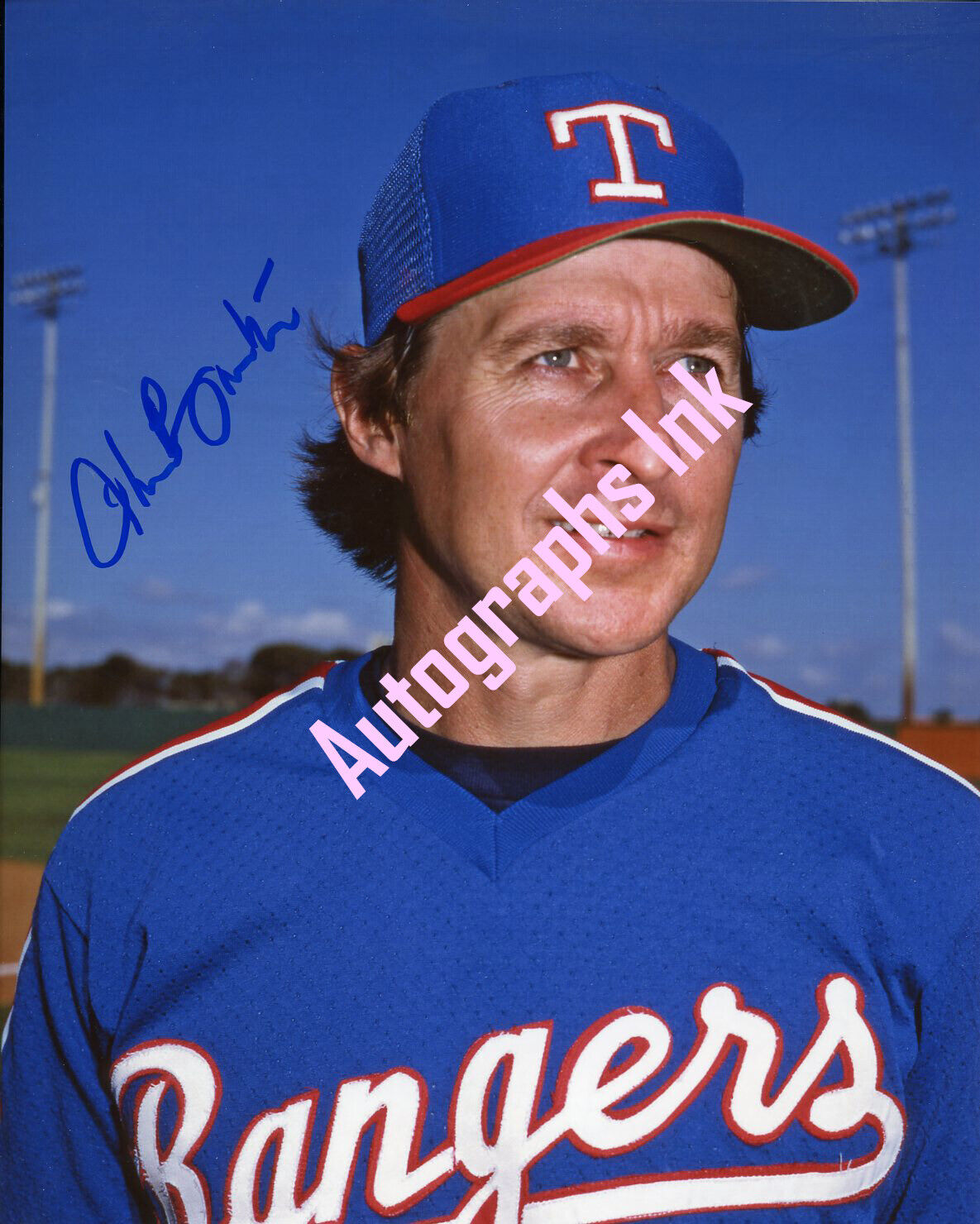 Alan Bannister autographed 8x10 Texas Rangers 1 Topps Vault