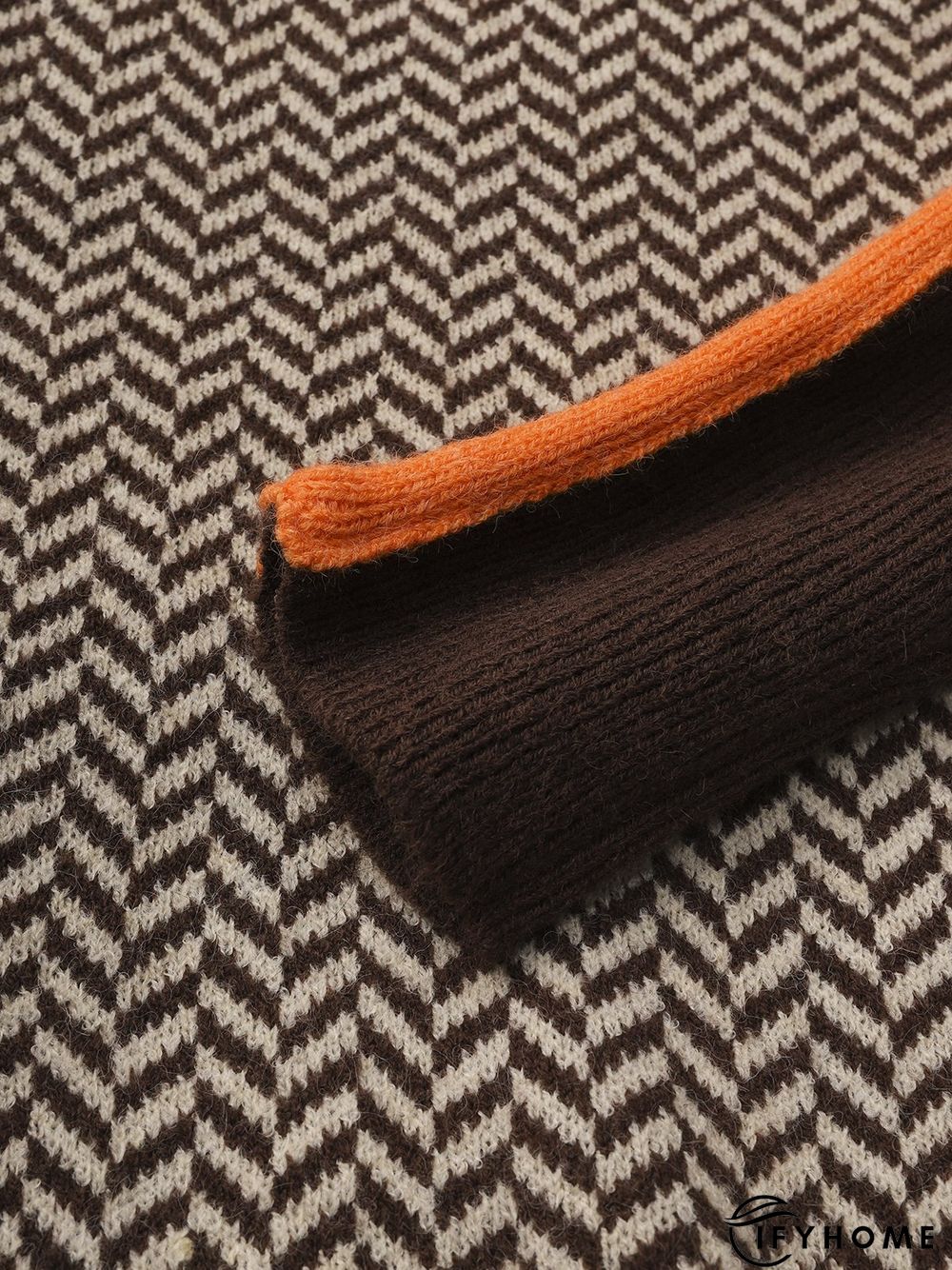 Coffee Long sleeve Turtleneck Daily Regular Fit Sweater | IFYHOME