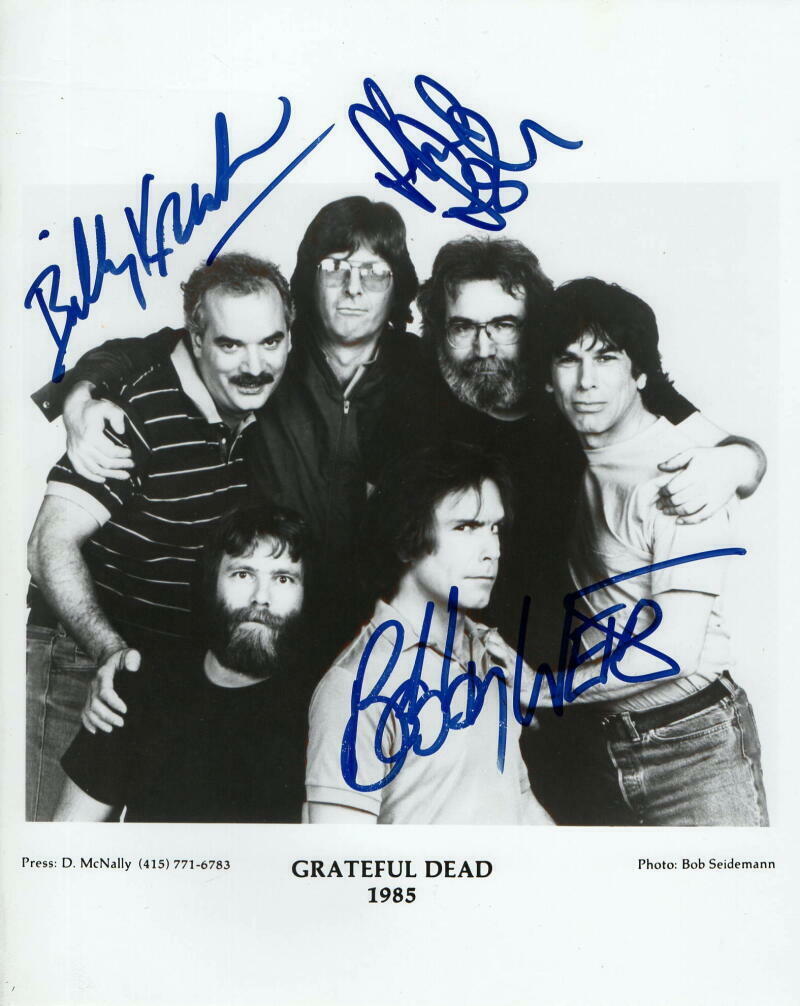 PHIL LESH, BOB WEIR, BILL KREUTZMANN SIGNED AUTOGRAPH 8X10 Photo Poster painting - GRATEFUL DEAD