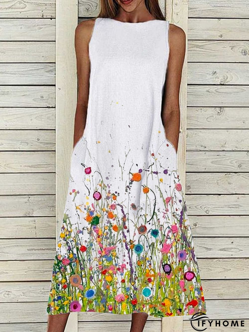 Sleeveless Casual Weaving Dress | IFYHOME