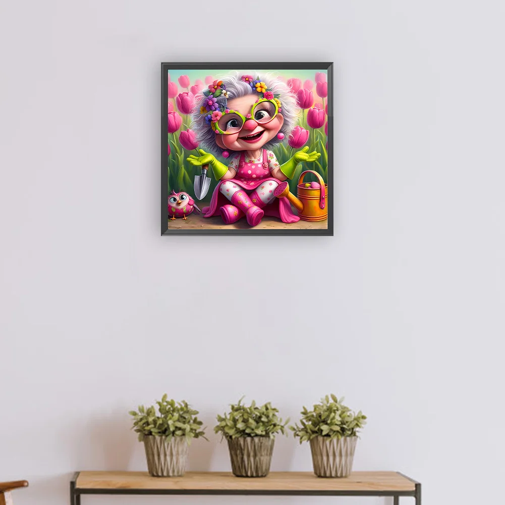 Diamond Painting - Full Round Drill - Grandma(Canvas|30*30cm)