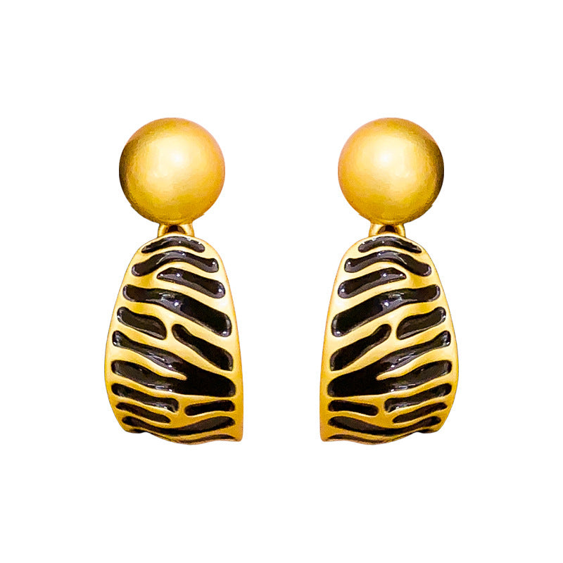 Medieval Irregular Geometric Alloy Electroplating Earrings