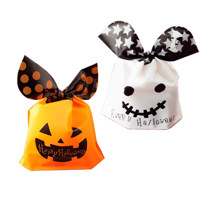 With Copyright Halloween Pumpkin Ghost Tied Pocket Candy Bag Candy Bag Halloween Gift Bag 50