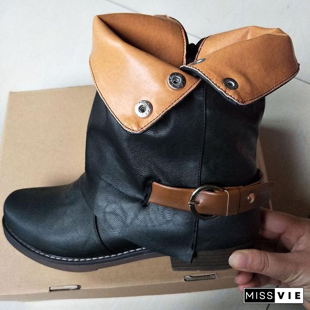 Casual Classic Comfy Zipper Booties