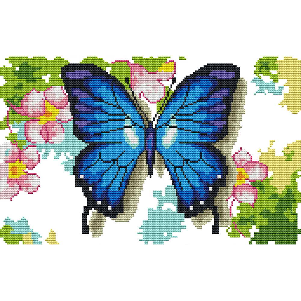 

Butterfly - 11CT Stamped Cross Stitch Pillowcase - 31*46CM, 501 Original
