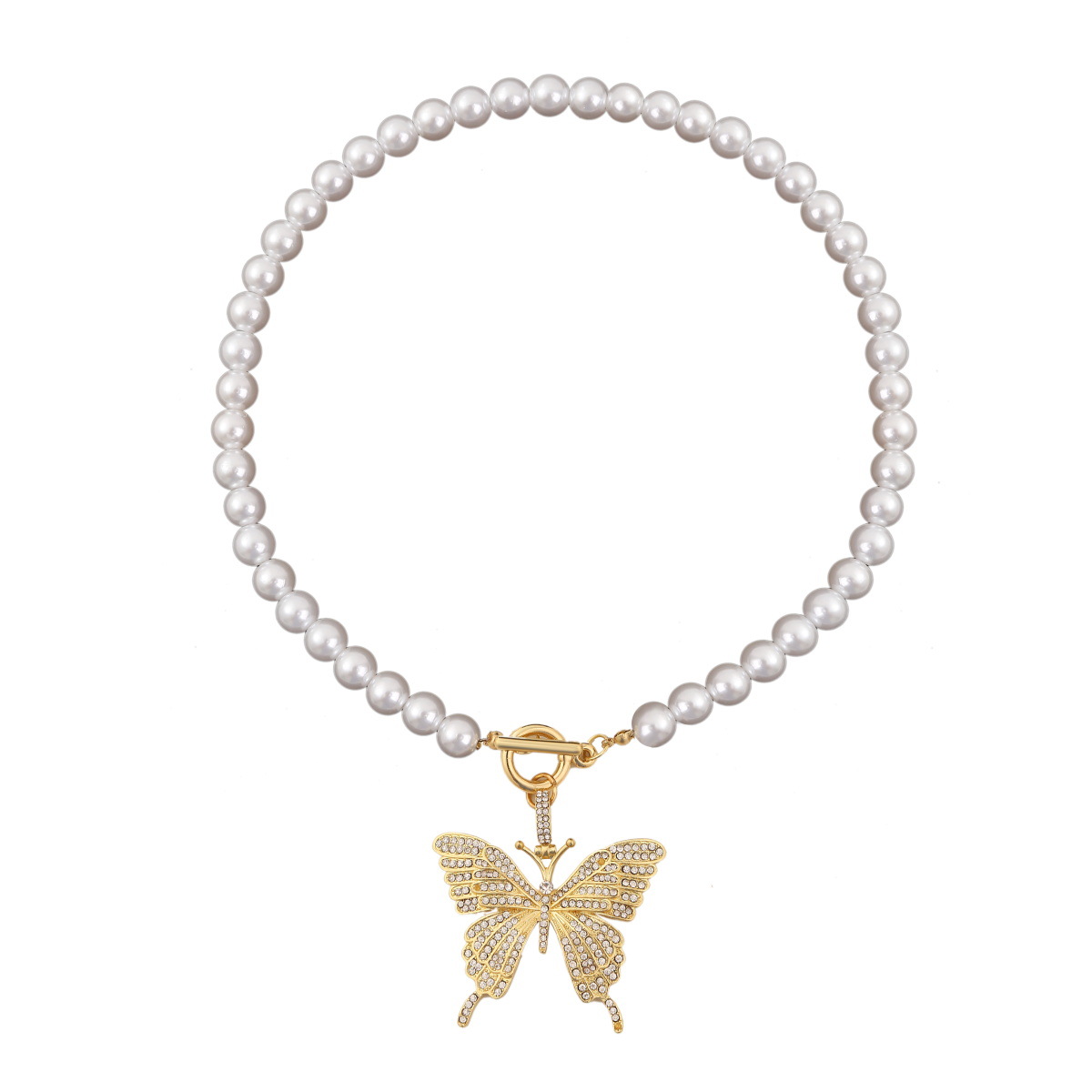 Rotimia Pearl Butterfly Clavicle Necklace