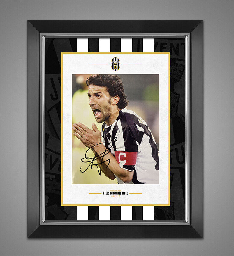 Alessandro Del Piero Signed & Framed 10X8 Photo Poster painting Juventus ITALY AFTAL COA