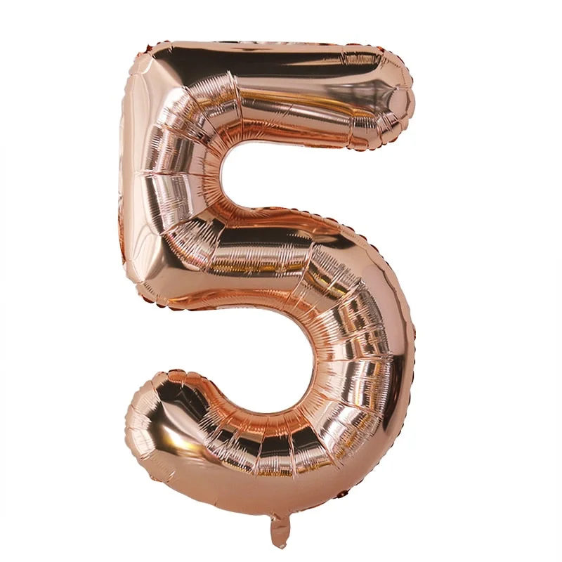 Rose Gold Birthday Party Balloons Set Happy Birthday Party Decoration Adult Foil Balloons Air Ballons Globos Supplies