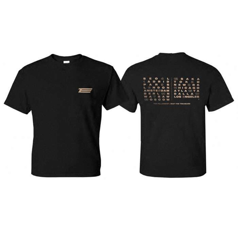 ATEEZ Fellowship Tour Map The Treasure T-shirt