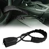 Car Rotary Steering Wheel Lock Seat Belt Buckles Anti Theft Car Lock (Black)