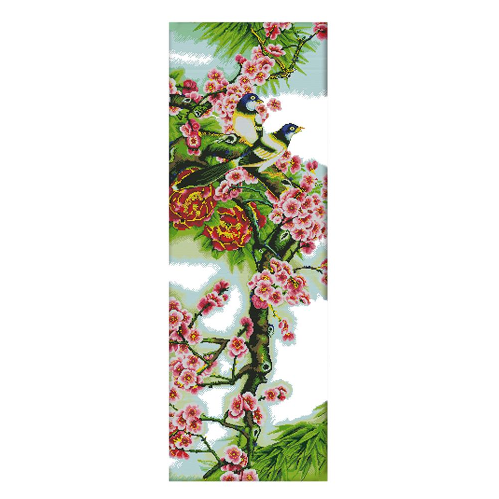 

Flower - 14CT Stamped Cross Stitch - 100x40cm, 501 Original