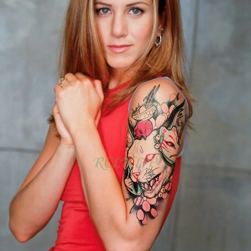 Sdrawing Temporary Tattoo Sticker Wolf Head Tribal Totem Design Pattern Fake Tatto Flash Tatoo Body Art for Girl Women Men