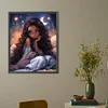 (40*50cm)Star Moon Girl - Round Partial AB Drill Diamond Painting