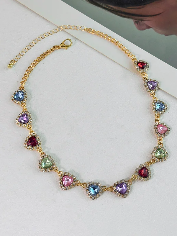 Heart Shape Geometric Necklaces Accessories
