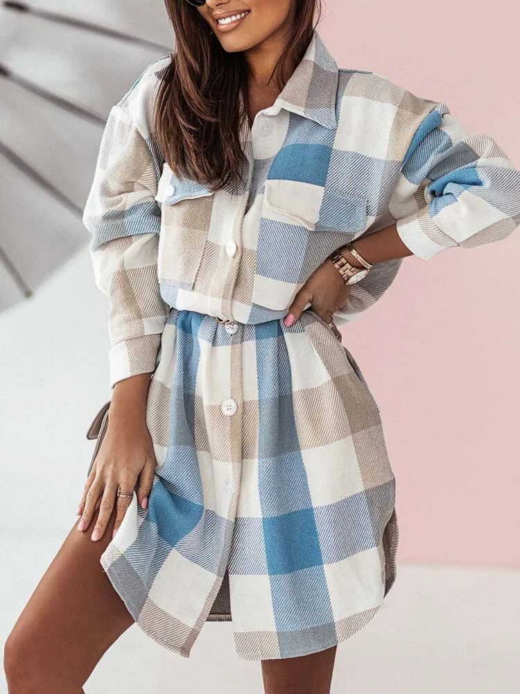 Autumn Long Plaid Jackets Coat Women Winter Thick Long Coats Jacket Women Checkered Jackets Female Warm Overshirt Ladies