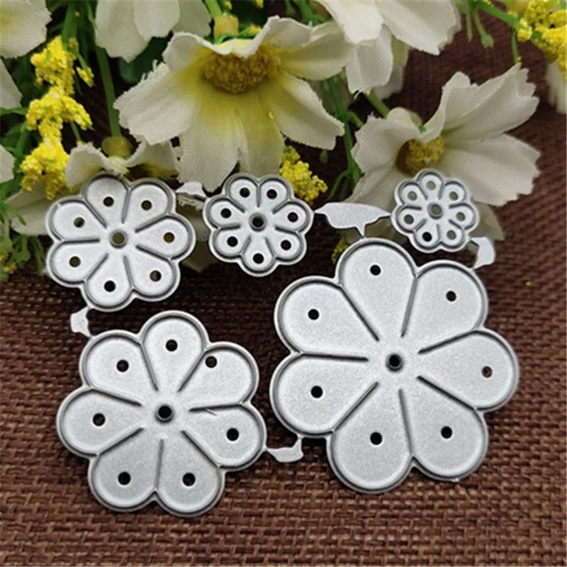 5pcs/set Flowers Leaves Metal cutting diestencils For DIY Scrapbooking Decorative Embossing Handcraft Die Cutting Template