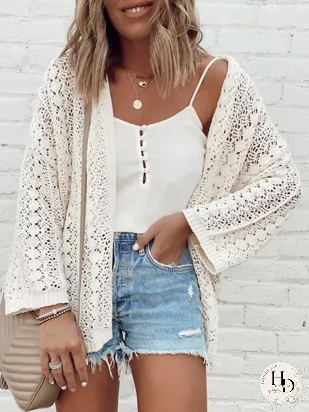White Knit Cardigan