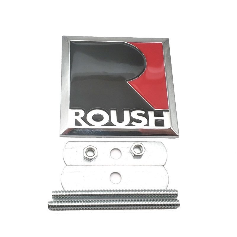 ROUSH Front Grille Emblem Chrome Metal Sport Grill Badge For Mustang GT voiturehub dxncar