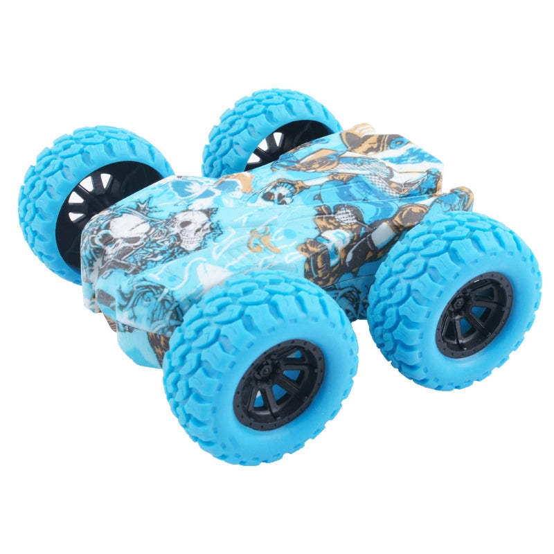 Children’s Four-wheel Drive Inertia Car Double-sided Off-road Vehicle Fall-resistant Stunt Racing Model Boy Gift Toy Stall