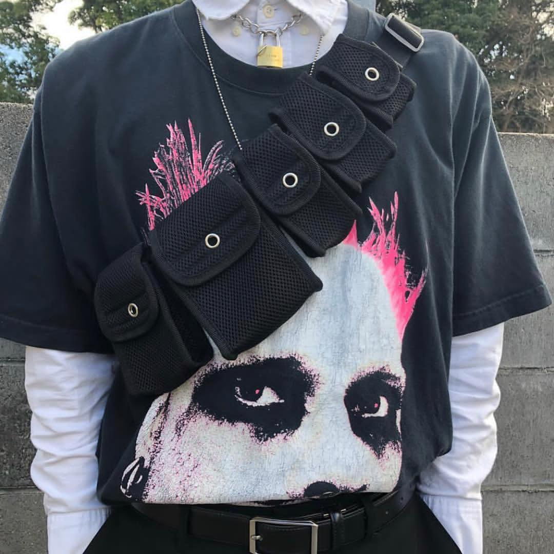 Goth Punk Tide Brand Hip-hop Tactical Functional Wind Dark Bag / TECHWEAR CLUB / Techwear