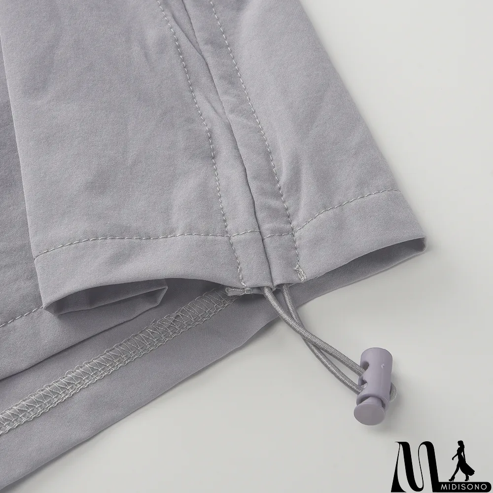 MidiSono - Solid Draw Pleated Sport Short