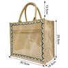 DIY Linen Waterproof Handbag Shopping Storage Bag Totes