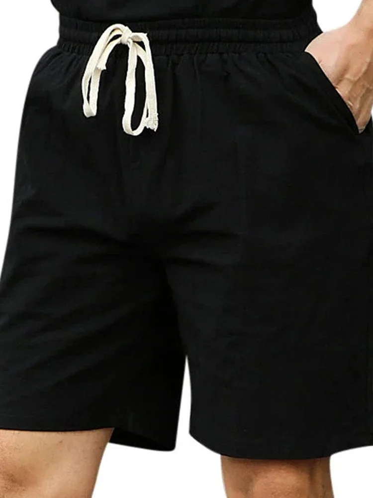 Men's Linen Solid Color Shorts