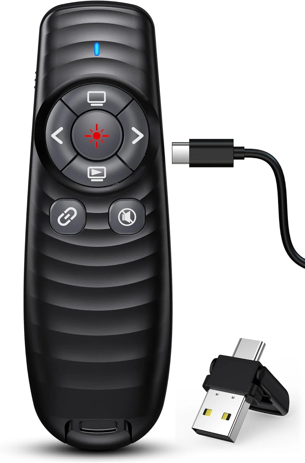 Presentation Remote Clicker, Wireless Presenter for PowerPoint Presentation Remote, RF 2.4GHz USB for Mac, Keynote, Computer, Laptop(UPC/EAN:701473805955)
