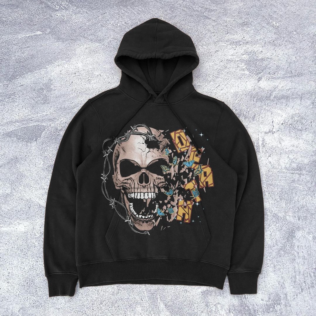 Skeleton Trendy Graphic Hoddie 