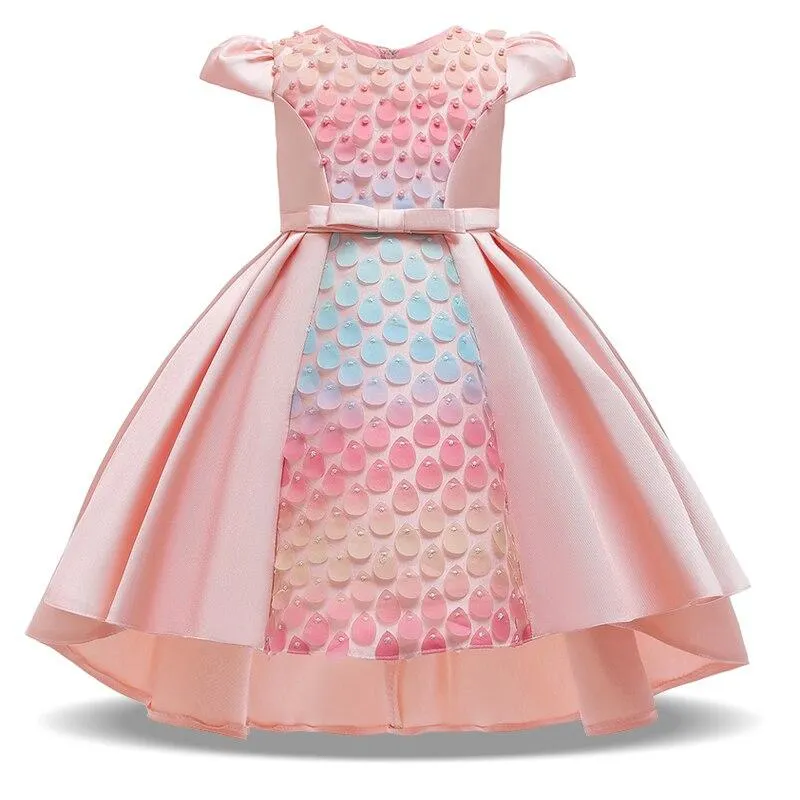 2021 Summer Sequins Fish Dress Girl Clothes Kids Dresses For Girls Children Ball Gown Evening And Party Princess Dress Mermaid