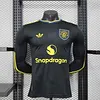 Joyfball 2025/2026 Long Sleeve Player Version Manchester United Third Away Football Shirt 1:1 Thai Quality（The player version jersey is a bit tight, please pay attention to the size selection）