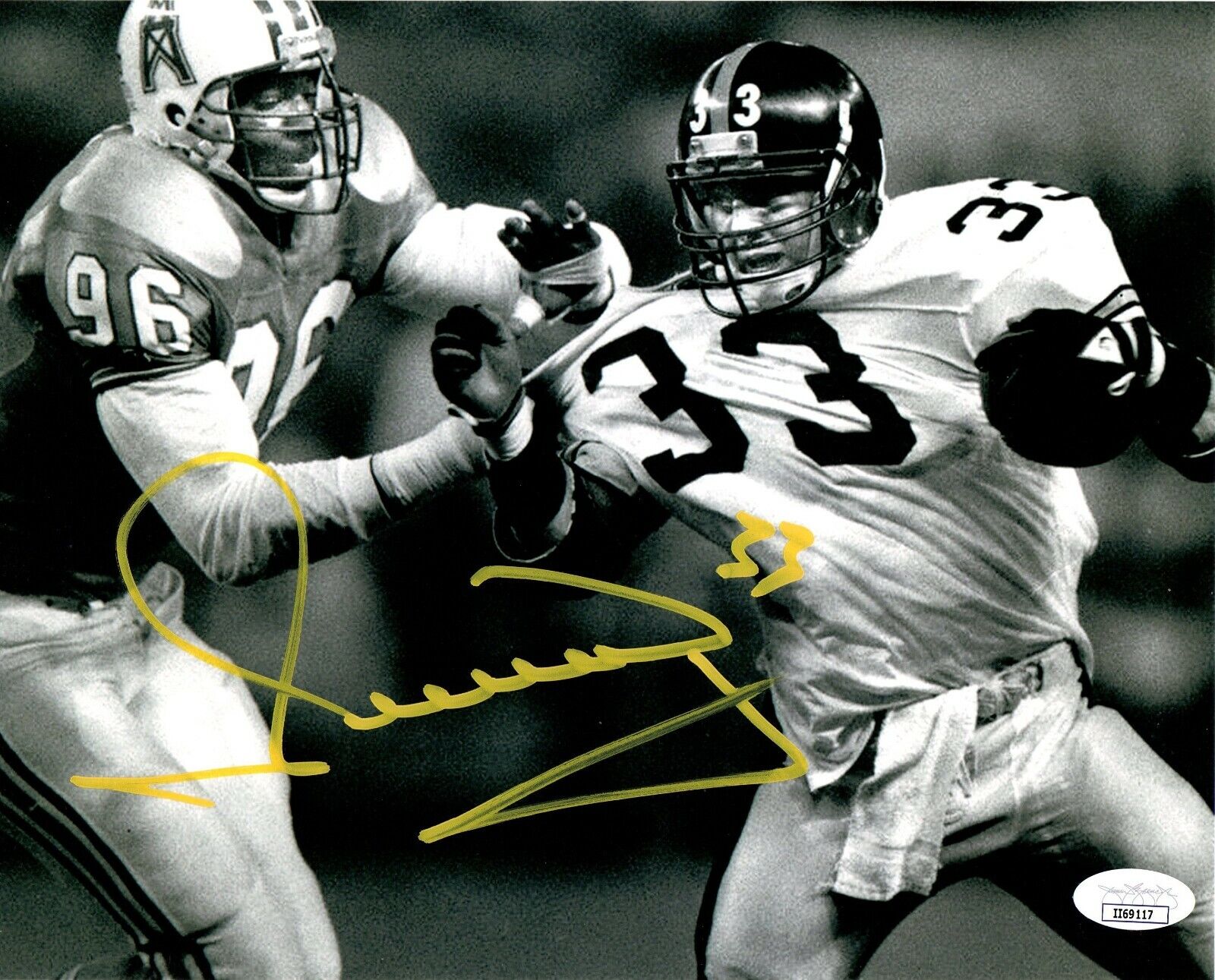 Merrill Hoge autographed signed 8x10 Photo Poster painting NFL Pittsburgh Steelers JSA COA