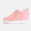 Women Faux Suede Wedge heel Sneakers Slip on Breathable Shoes