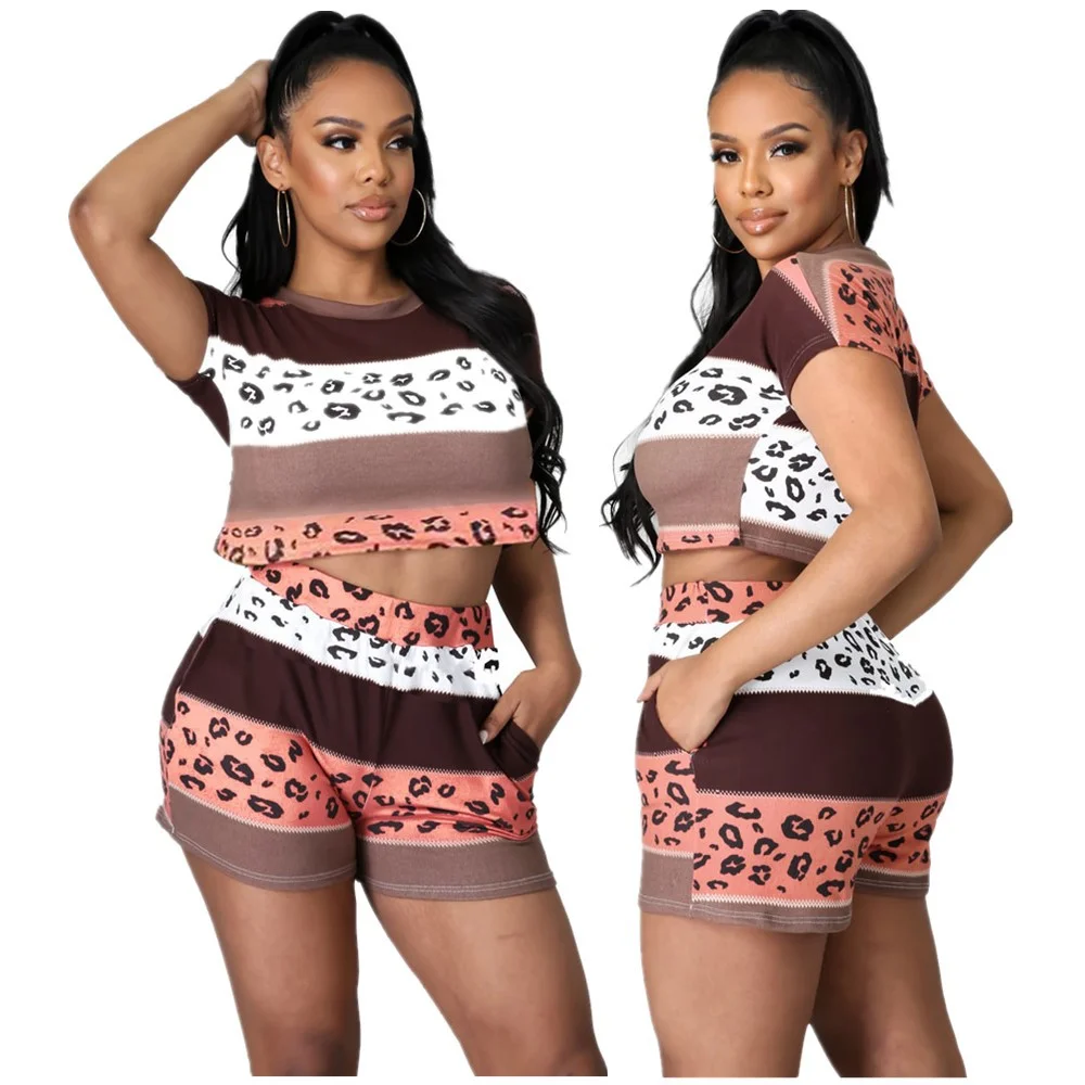 Summer New Round Neck Striped Print Sexy Suit | IFYHOME