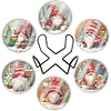 (US Local)6pcs Set Xmas Theme DIY Diamond Painting Coasters Kit with Holder Kit