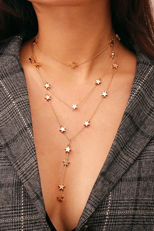 Stars Triple Layered Necklace