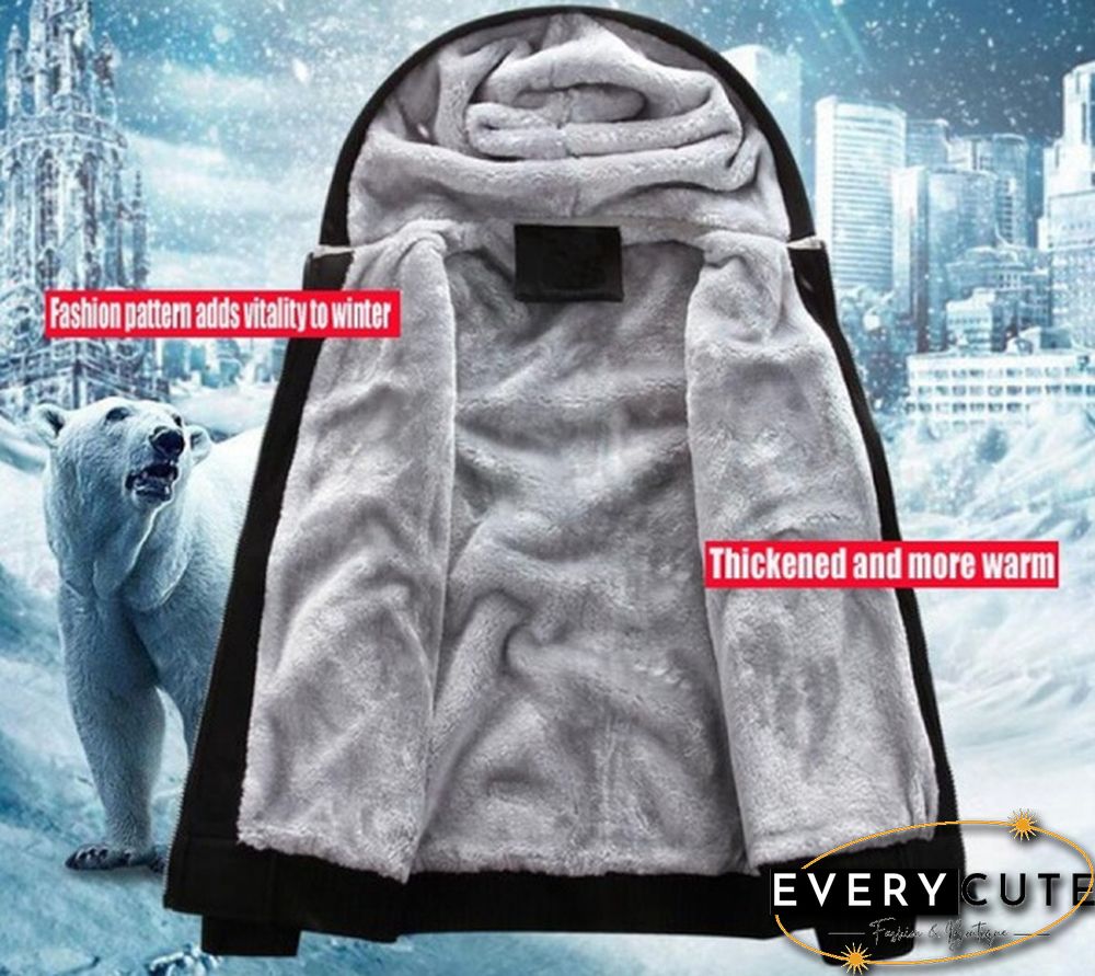 Fashion Winter Plus Fleece Jackets Men's Camouflage Hooded Cotton Down Jacket Plus Size Long Sleeve Zipper Jacket Coat