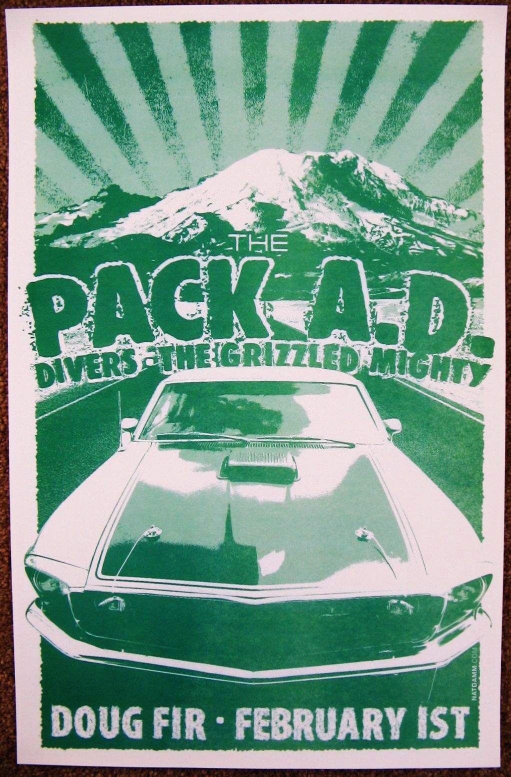 PACK A.D. AD 2014 Gig POSTER Concert Portland Oregon