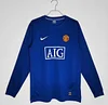 2007/2008 Retro Manchester United  long Sleeve Soccer Jersey Away 1:1 Thai Quality