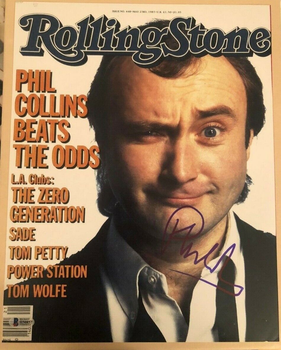 Phil Collins signed autographed 11x14 Photo Poster painting Rolling Stone Cover Beckett COA