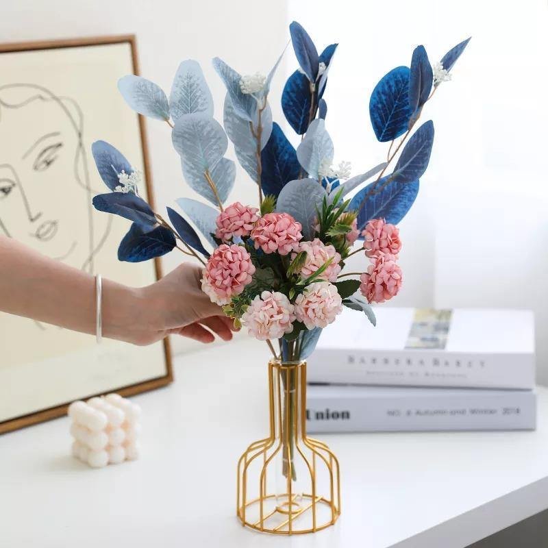 Test Tube Vase with Bottleneck Iron Stand