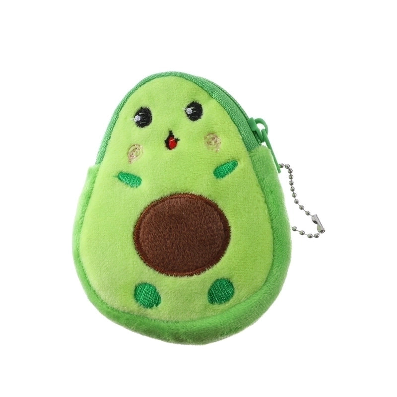 Kid’s Cartoon Fruit Plush Zipper Kids Wallets
