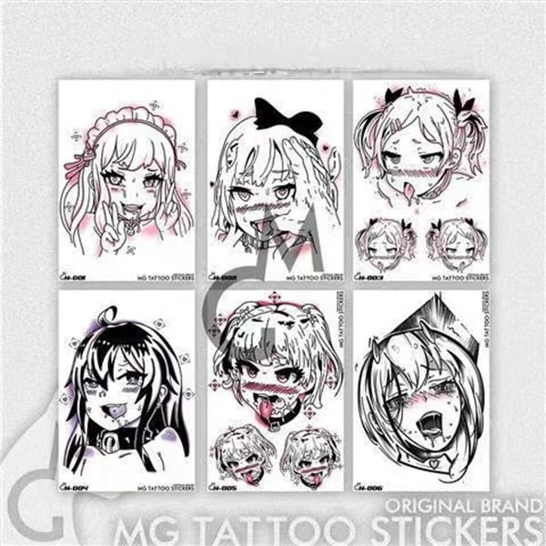 Waterproof Tattoo Sticker Female Cartoon Beautiful Girl Sexy Dark Fashion Body Art Fake Tattoo Lasting Arm Temporary Tattoo Set