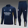 2023/2024 Real Madrid Half-Pull Training Suit Blue Set love fball