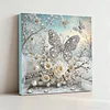 DIY Pearl Painting Butterfly Garden for Home Wall Decor with Frame(30*30cm)