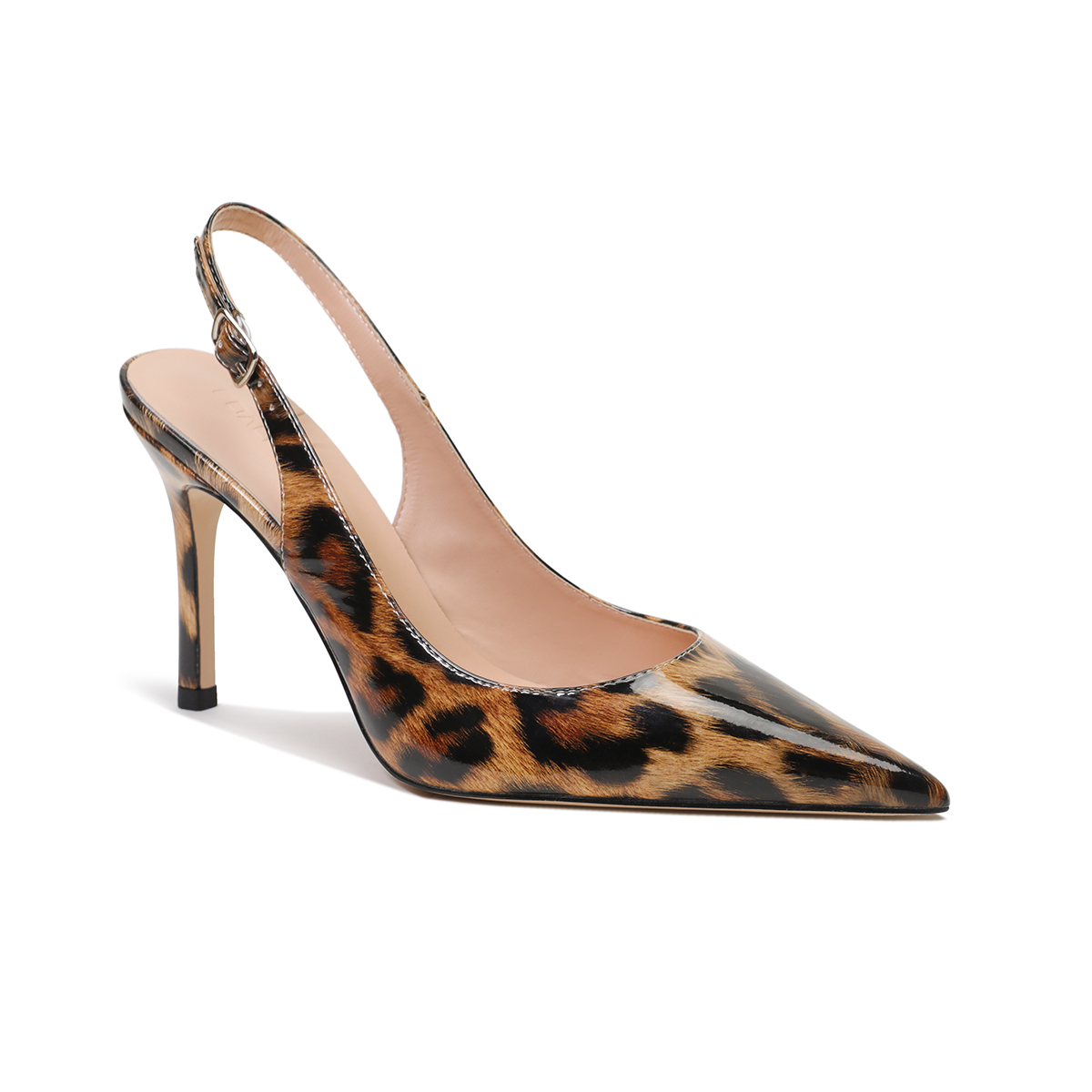 90mm Mid Heels for Women Slingback Pumps Sandals Pointed Toe Pumps -MERUMOTE