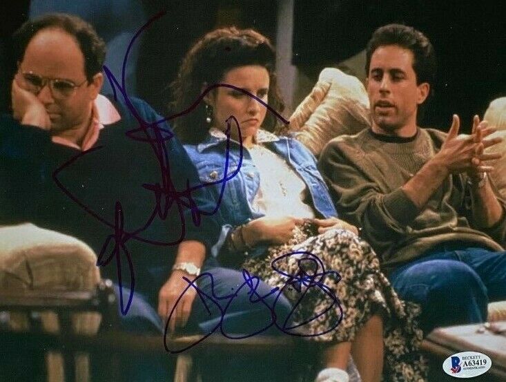 Jerry Seinfeld Julia Louis-Dreyfus Jason Alexander signed autographed 8x10 Photo Poster painting