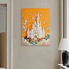 DIY Pearl Painting Castle for Home Decor with Frame(30x40cm)